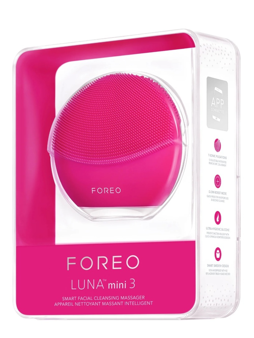 NWT FOREO LUNA MINI 3 Cleansing Facial Brush- Fuchsia - Picture 2 of 11